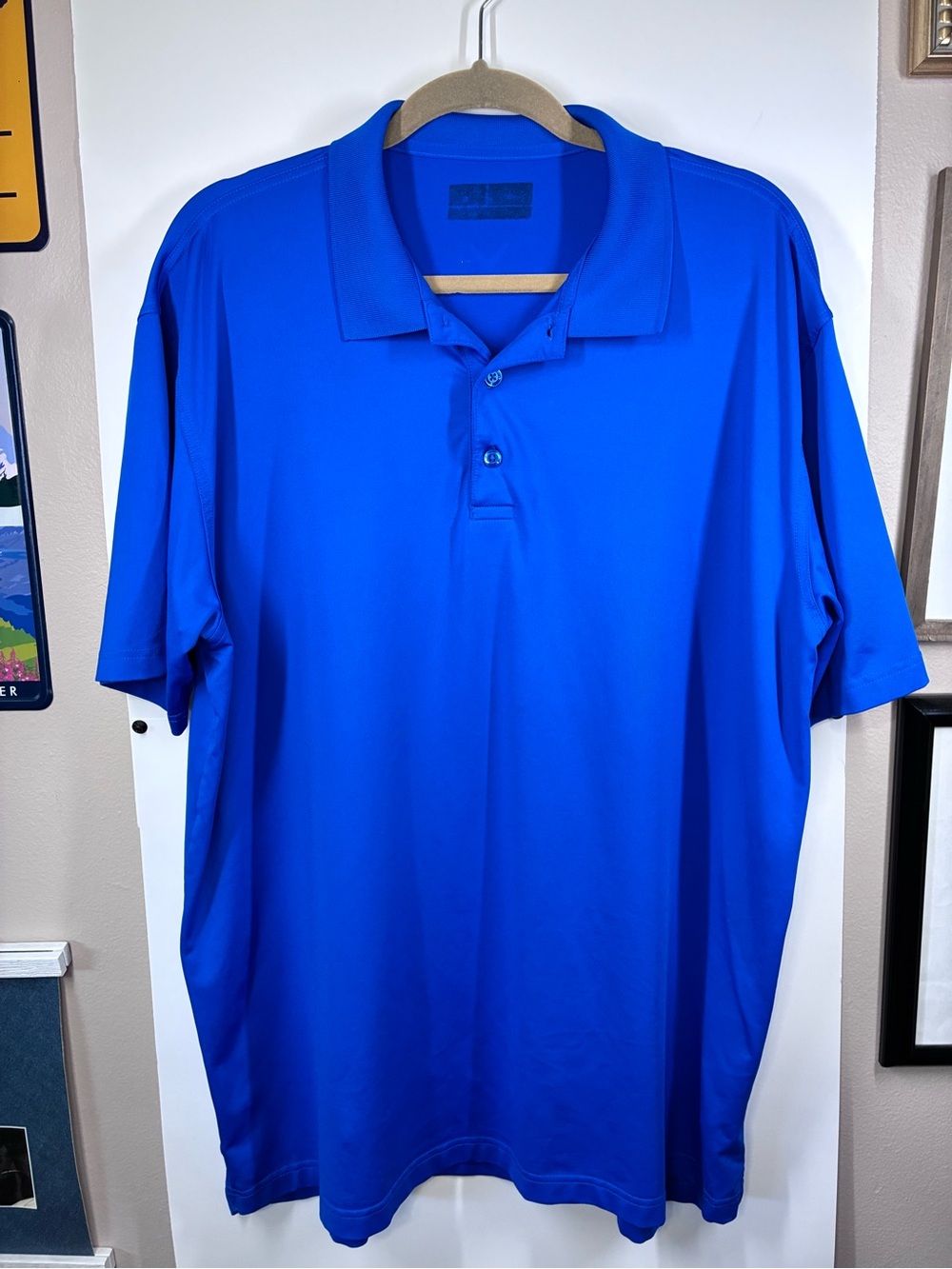 Callaway Men's Blue Performance Golf Polo Shirt Short Sleeve